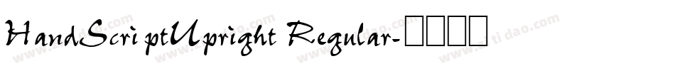 HandScriptUpright Regular字体转换